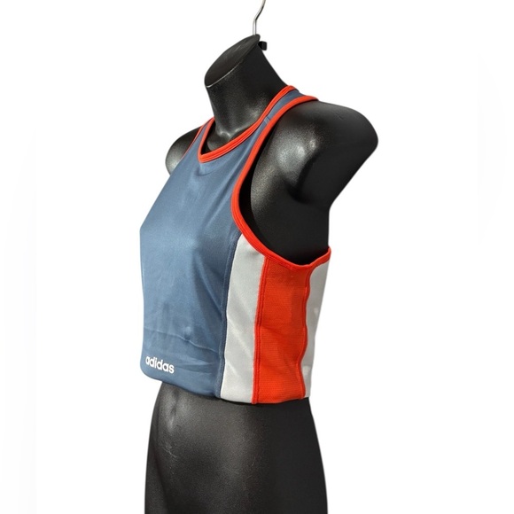 Adidas, Climalite Cropped Tank Top, Size S, Gray, Orange, White πββοΈββ‘οΈ - Picture 5 of 9